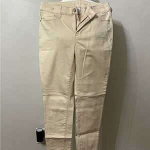 White House Black Market Light Beige Skinny Jeans